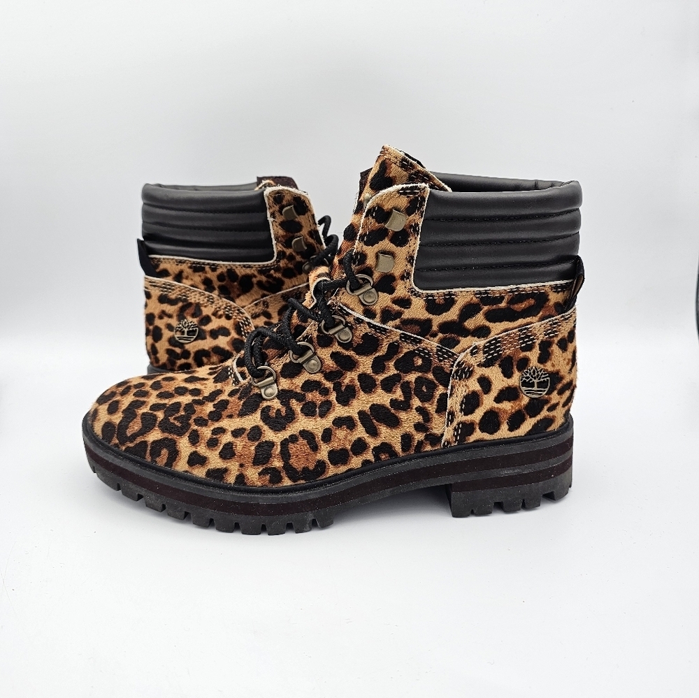 Timberland LONDON SQUARE MID HIKER Brown Leather Boots TB 0A2GCR V24 Womens Sz 8